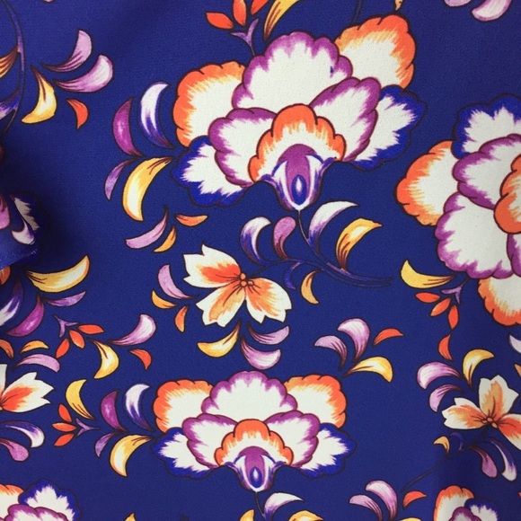 St Tropez West Floral Cold Shoulder Blouse Large - Picture 7 of 9